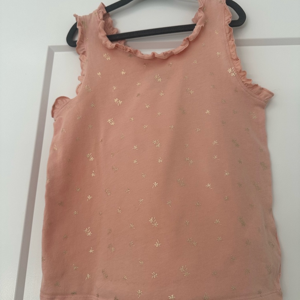 Girls' Peach Ruffle Top and pants